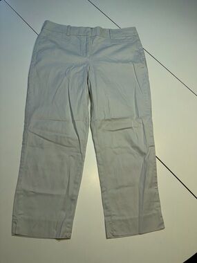 Talbots 6P the perfect crop khaki color pants trousers summer boat